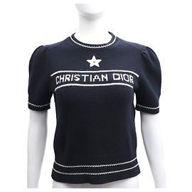 Dior  Kurzärmeliger Damenpullover aus Wolle und Kaschmir