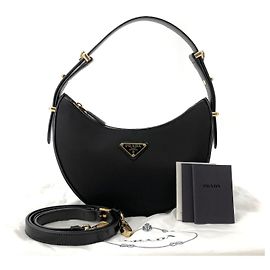 Prada Borsa Hobo Arche Small in pelle spazzolata Borsa a tracolla