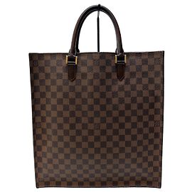 Louis Vuitton Damier Sac Plat Tote Bag Brown Ventiquattrore
