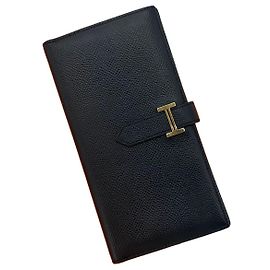 Hermès Long Wallet Appson Gold Hardware Blue Indigo