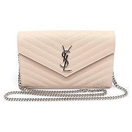 Autre Marque Borsa crossbody WOC a busta matelassé rosa texturizzata
