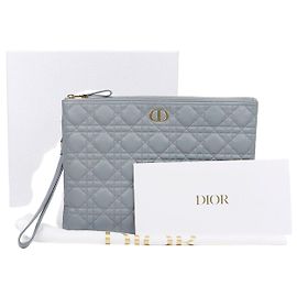 Dior Pouch Carlo Suppl Cannage Large Cloud Blue
