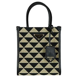 Prada Saco Tote e Crossbody em tecido jacquard Symbol