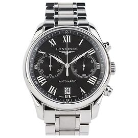Longines Master Collection Chronograph Black Roman Herrenuhr