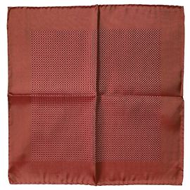 Dolce & Gabbana Foulard quadrato in seta arancione da uomo
