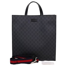 Gucci Borsa Tote e a tracolla GG Supreme nera Large