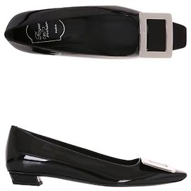 Roger Vivier Bell Bivière Black Low Heel Pumps Pumps mit niedrigem Absatz