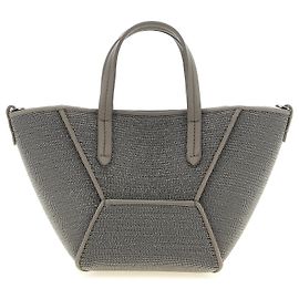 Brunello Cucinelli Borsa in pelle di vitello grigia