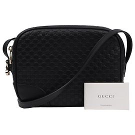 Gucci Borsa Disco Microshima GG in pelle Nera