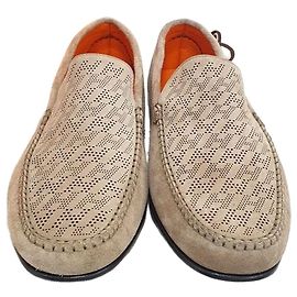 Mocasines Hermès de ante beige