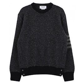 Thom Browne Mohair-Tweed mit Streifen und Ton-in-Ton-Nähten