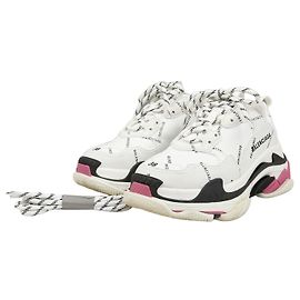 Balenciaga Sneakers Triple Logo White Pink