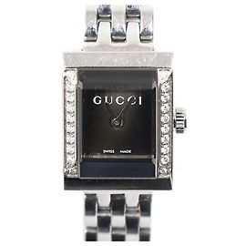 Gucci Reloj de Cuarzo de Acero para Mujer con Marco de Diamantes