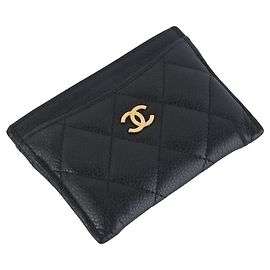 Chanel Classic Caviar Gold CC Kartenetui
