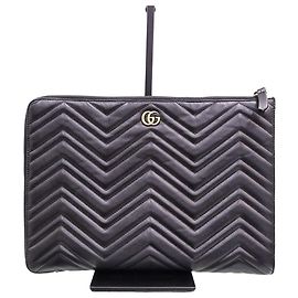 Gucci Clutch GG Marmont Matelassé Black Gold