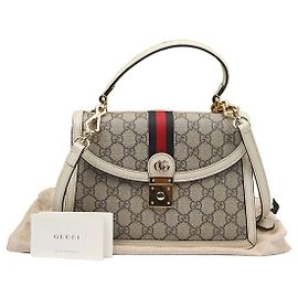 Gucci Ophidia GG Small Top Handle Bag White Handtasche