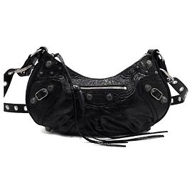 Balenciaga Black Arena Lambskin LE CAGOLE Small Women's Shoulder Bag and Crossbody