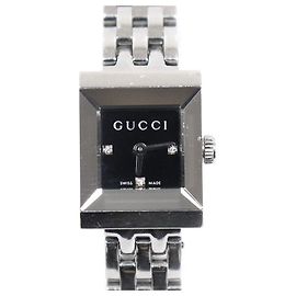 Gucci Reloj para mujer de acero, cuarzo, marco de diamantes