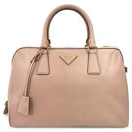 Prada Saffiano Lux Tote Bag Cameo Beige