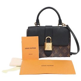 Louis Vuitton Saco de Ombro Tote em Tela Monogram Preto