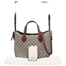 Gucci  mala de mão e de ombro GG Supreme Canvas Brown