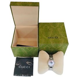 Gucci Orologio G-Timeless da donna Cat Head, quadrante in madreperla rosa e diamanti