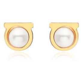 Salvatore Ferragamo Gancini Pearl Ohrringe