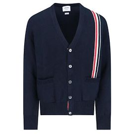 Thom Browne RWB Streifen-Intarsia-Baumwollcardigan