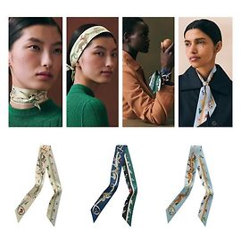 Foulard in seta twill Hermès blu