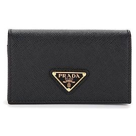 Prada Portacarte in Saffiano con logo triangolare