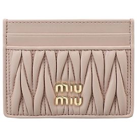 Miu Miu Tarjetero Matelassé Beige Pink AFPP