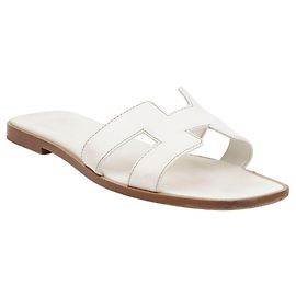 Hermès Sandali Oran in vitello White