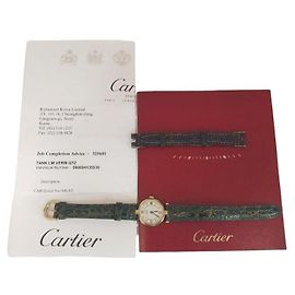 Reloj de pulsera para mujer Must de Cartier Vermail Round Gold