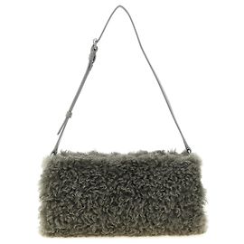 Stella Mc Cartney Clutch aus Polyester in Grau
