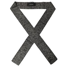 Dolce & Gabbana Cachecol xale em tweed espinha de peixe preto e branco