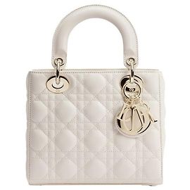Dior Borsa in pelle di agnello bianca