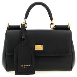 Dolce & Gabbana Handtasche aus schwarzem Kalbsleder