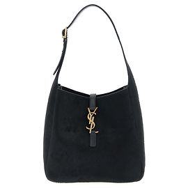 Autre Marque Bolso de hombro de piel de becerro negra
