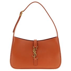 Autre Marque Bolso de hombro de piel de becerro naranja