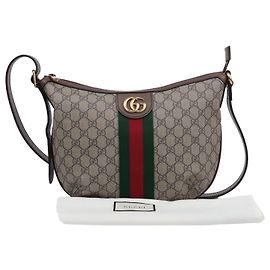 Gucci Borsa a tracolla hobo Ophidia GG Supreme Canvas Brown