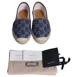 Espadrillas Gucci GG in denim blu