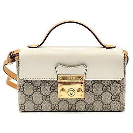 Gucci Supreme Padlock Top Handle Mini Shoulder Bag