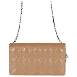 Dior Borsa a tracolla Lady Chain Pouch in Cannage vernice