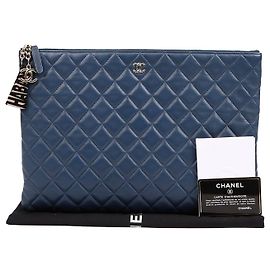 Clutch Havana Large Chanel Marrone Agnello