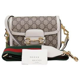 Gucci Borsa a tracolla mini Horsebit Bianca