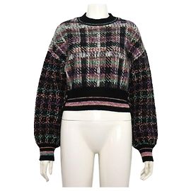 Chanel Maglia in tweed multicolore da donna in misto lana e cashmere