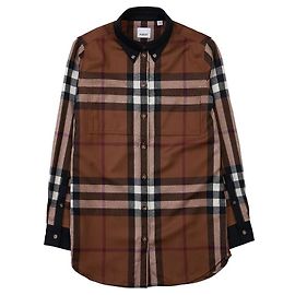 Burberry Camisa de lana a cuadros vintage
