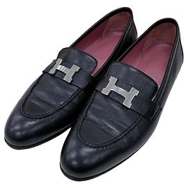 Hermès Mocassins de couro para mulher Preto