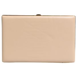 Dolce & Gabbana Clutch da sera da donna in pelle di agnello beige