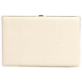 Dolce & Gabbana Clutch da sera da donna in pelle di agnello bianca